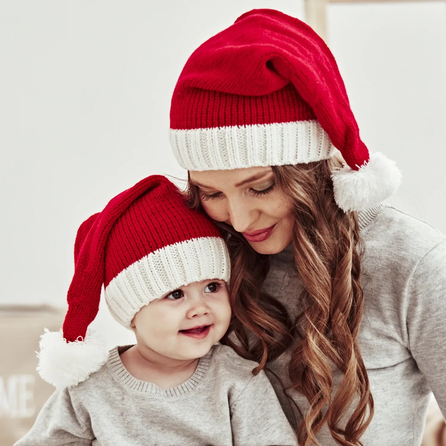 Bonnet de Père Noël à pompons pour enfants et adultes, mignon, doux, fête du Nouvel An, cadeau pour enfants, décoration de Noël, Noel, 2024