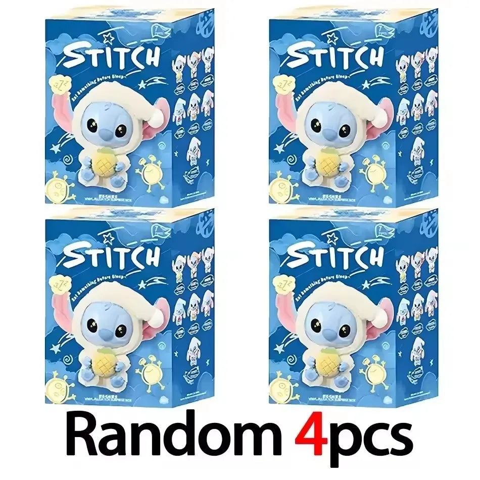 2025 New Stitch Eat Some Thing Before Sleep Series Vinyl Blind Box Bag Pendant Cute Plush Doll Mystery Box Toy Surprise Gifts