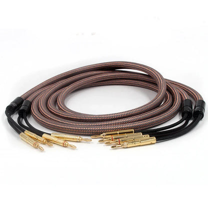 Professional OCC Speaker Lines - Accuphase Anniversary 4x4 Banana Plugs for Hi-Res Systems