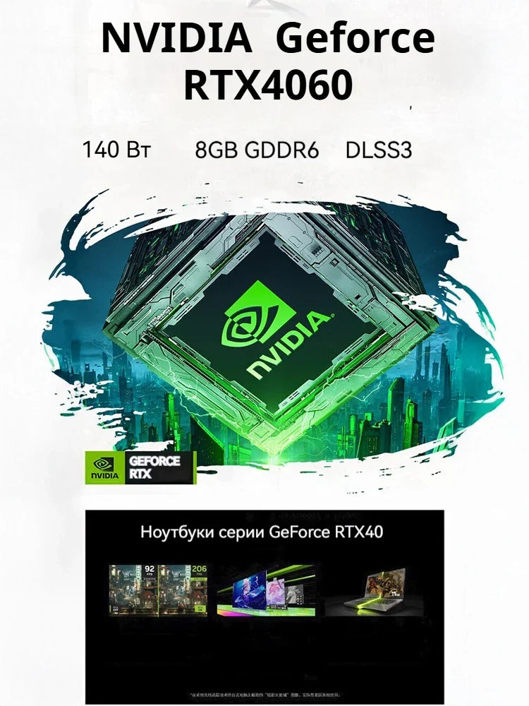 MECHREVO 15PRO PC Portable Gamer Processeur AMD Ryzen 7 8745H Carte Graphique NVIDIA GeForce RTX4060 16Go de Mémoire SSD 1024Go pour Gamers