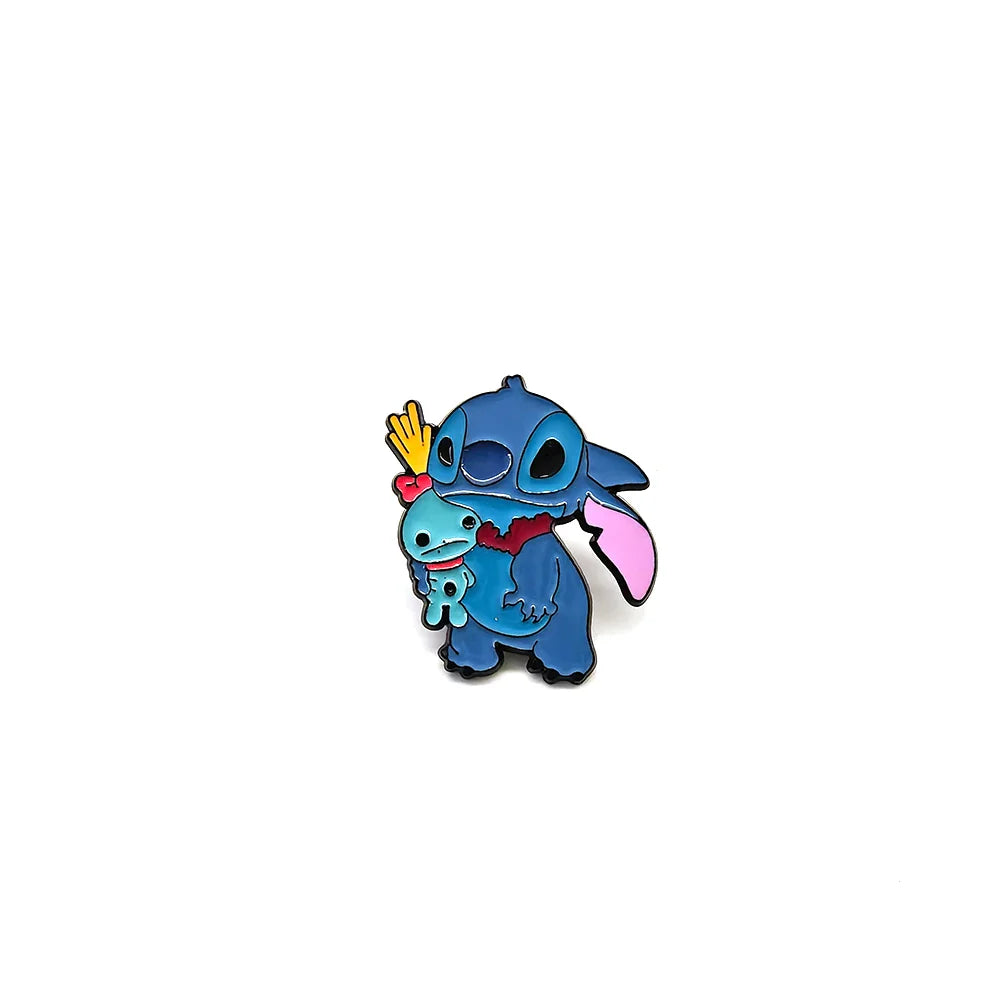 Broches Épingles en émail Dessin Animé Stitch à la Mode, Badges de Dessin Animé pour Sac à Dos, Accessoires de Bijoux Décoratifs, Cadeaux