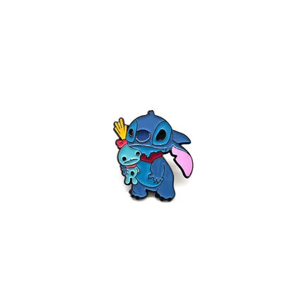 Broches Épingles en émail Dessin Animé Stitch à la Mode, Badges de Dessin Animé pour Sac à Dos, Accessoires de Bijoux Décoratifs, Cadeaux