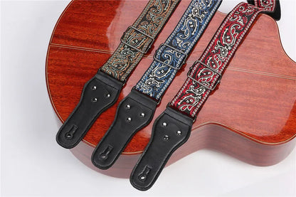 JEStrap en coton épais brodé réglable, JEStrap pour basse électrique acoustique