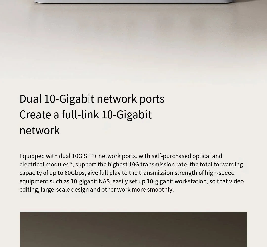 Xiaomi Mi 10 Gigabit Ethernet Switch 10000Mbps Network Switches VLAN Ethernet Splitter Lan Router 4 2.5G Ports RJ45 Hub Switch