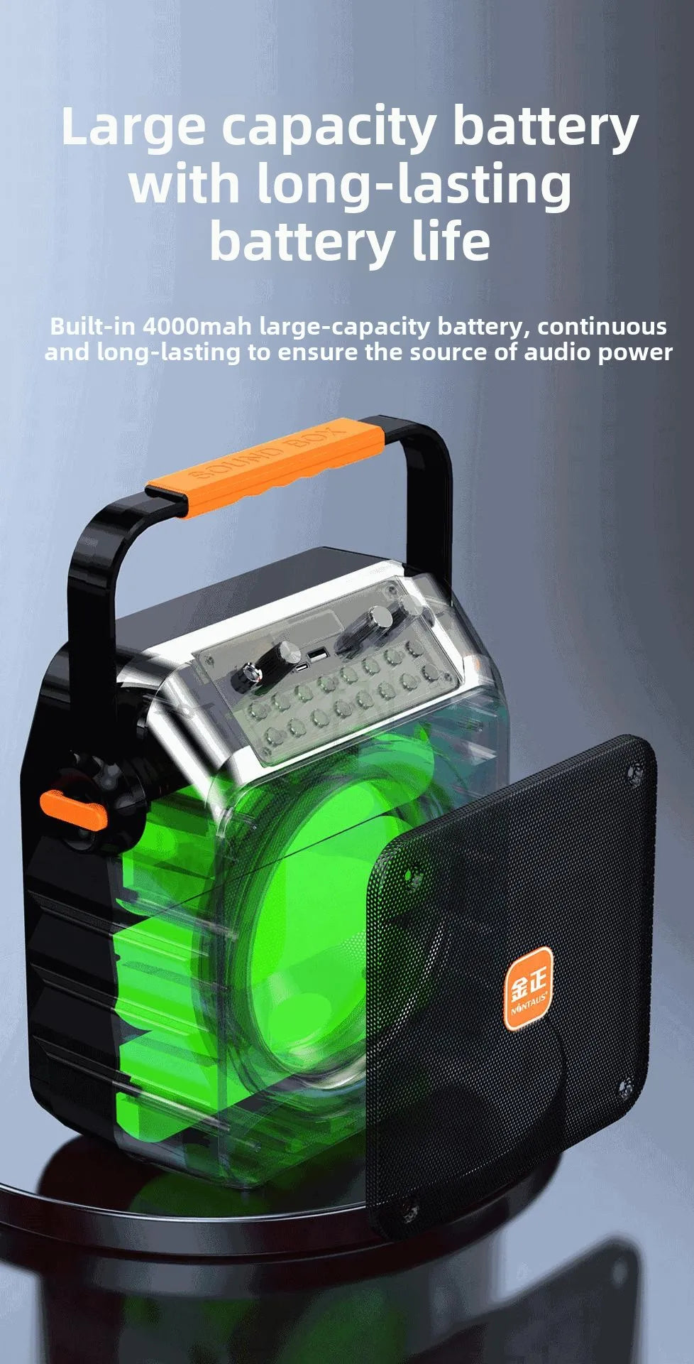 Dual Wireless Microphones & RGB LED Lighting! Outdoor Karaoke Speaker With 30W Power For Camping & Campfires OEM Supplier