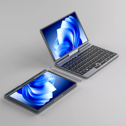 YSJMNPC 12th Gen Mini Laptop Intel N150 Quad Core 8 Inch Screen LPDDR5 12GB 4800MHz M.2 1TB Windows11Pro AX WiFi6 BT5.2 RJ45 LAN