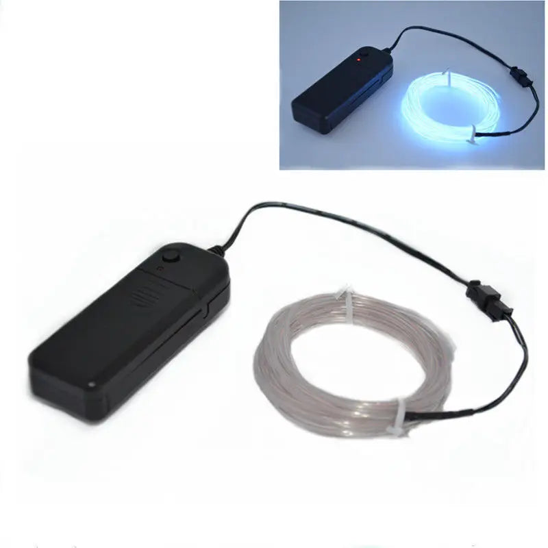 Câble lumineux EL Wire 1m/3m/5m, lumières d'ambiance intérieure de voiture, fête de danse, maison, néon, bricolage, Costumes, décoration, bande LED, lumière ambiante