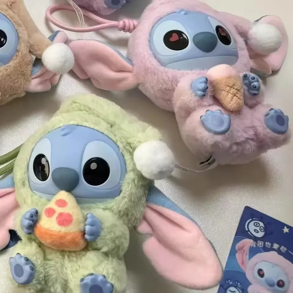 Stitch Eat Something Before Sleep Series Blind Box Plush Vinyl Toys Cute Doll Replica Mystery Box Bag Pendant Bag Decor Gift