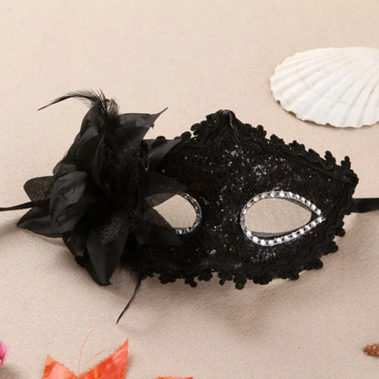 Masques de mascarade de mariage, maquillage d'halloween, dentelle, Costume noir vénitien, masque pour les yeux Vintage pour dame, robe de soirée fantaisie Cosplay