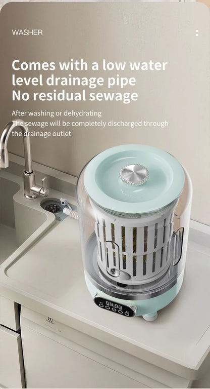 Portable Mini Washing Machine With High Speed Spin Dryer Energy Saving And Multifunctional For Camping Travel Dormitory Use
