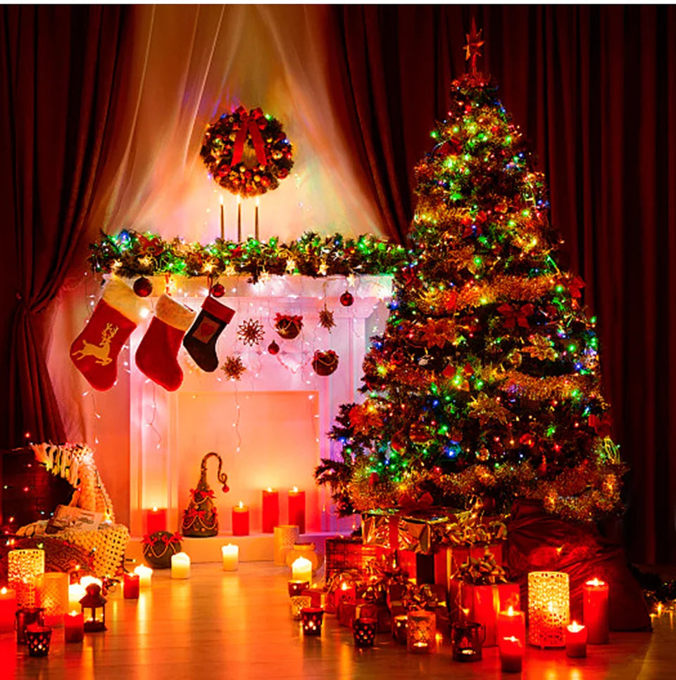 Guirlande lumineuse LED Twinkle Star 100M 50M étanche 8 modes d'éclairage pour jardin extérieur, pelouse, sapin de Noël, décoration de festival