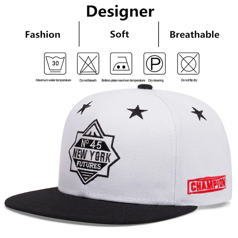 Men Women New York Embroidered Baseball Hat Snapback Caps Hip-hop Hats Outdoor Adjustable Unisex Sunshade Cowboy Sunscreen Hat