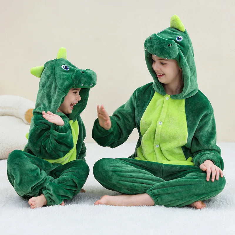 MICHLEY – Combinaison à capuche en flanelle motif Capybara pour enfant, pyjama, grenouillère, déguisement pour Halloween, pour garçon et fille