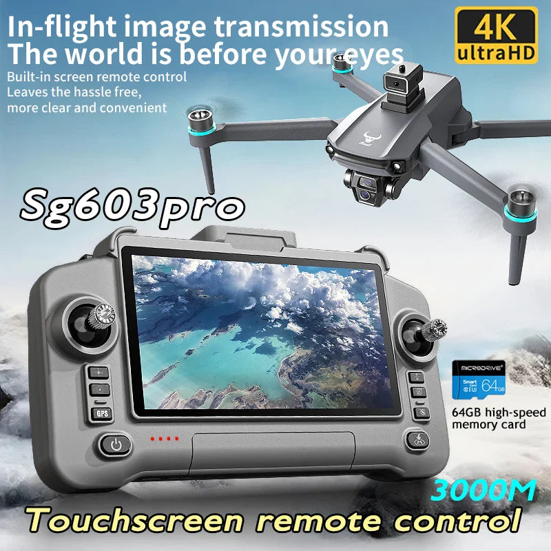 Drone GPS avec écran tactile caméra EIS Anti-secouement 8K Drones aériens sans brosse 5G GPS 8K caméras HD grand UAV Dron RC quadrirotor