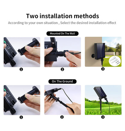 Energy Saving LED Outdoor Garden String Lights 10M 20M 30M 50M 100M Solar/EU/US Plug Charging LED Christmas Lawn Luminous Lamp