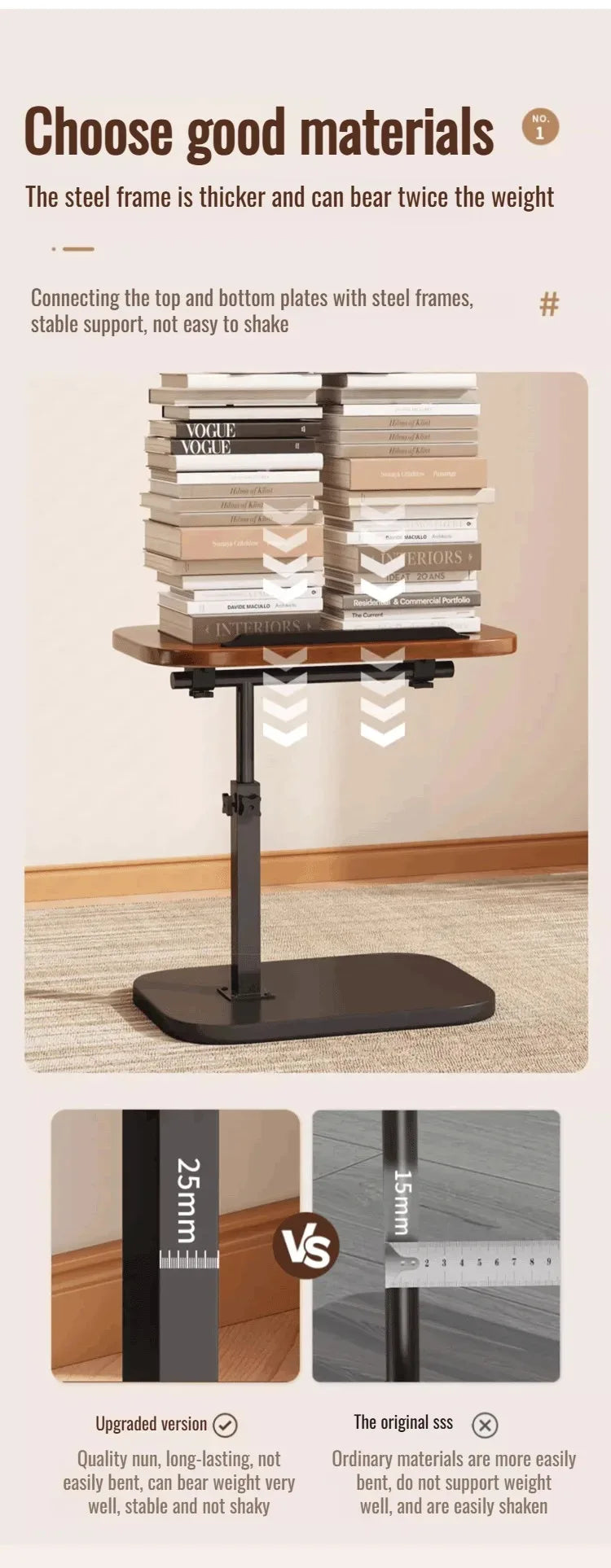 Dortoir Table de chevet ménage pliable Mobile ascenseur ordinateur bureau Portable salon table d'appoint chambre paresseux ordinateur Portable bureau