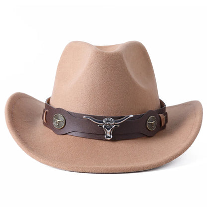 Chapeau de cowboy divers accessoires chapeau de cowboy monochrome en feutre chapeau d'extérieur homme et femme chapeau de cavalier chapeau femme