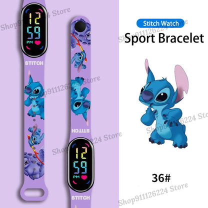 Montres Stitch pour enfants, filles, étanche, sport, écran tactile, pour femmes, horloge numérique étanche, bracelet, cadeaux exquis