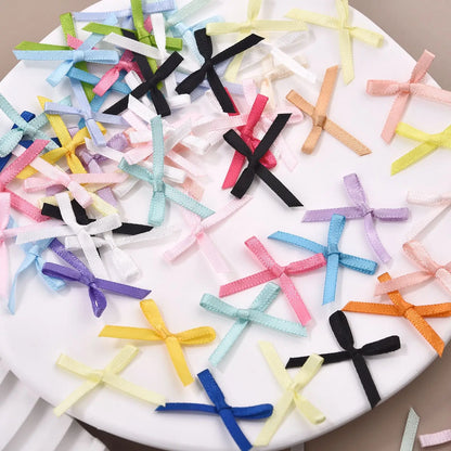 100 mini-nœuds en ruban, fleurs en satin, nœuds à faire soi-même, embellissements pour l'artisanat, accessoires pour l'artisanat, fournitures de décoration de Noël