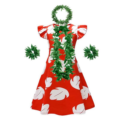 Déguisement de Lilo et Stitch pour enfants, série télévisée animée, robe hawaïenne Lilo pour tout-petits, robe d'été de voyage 2025