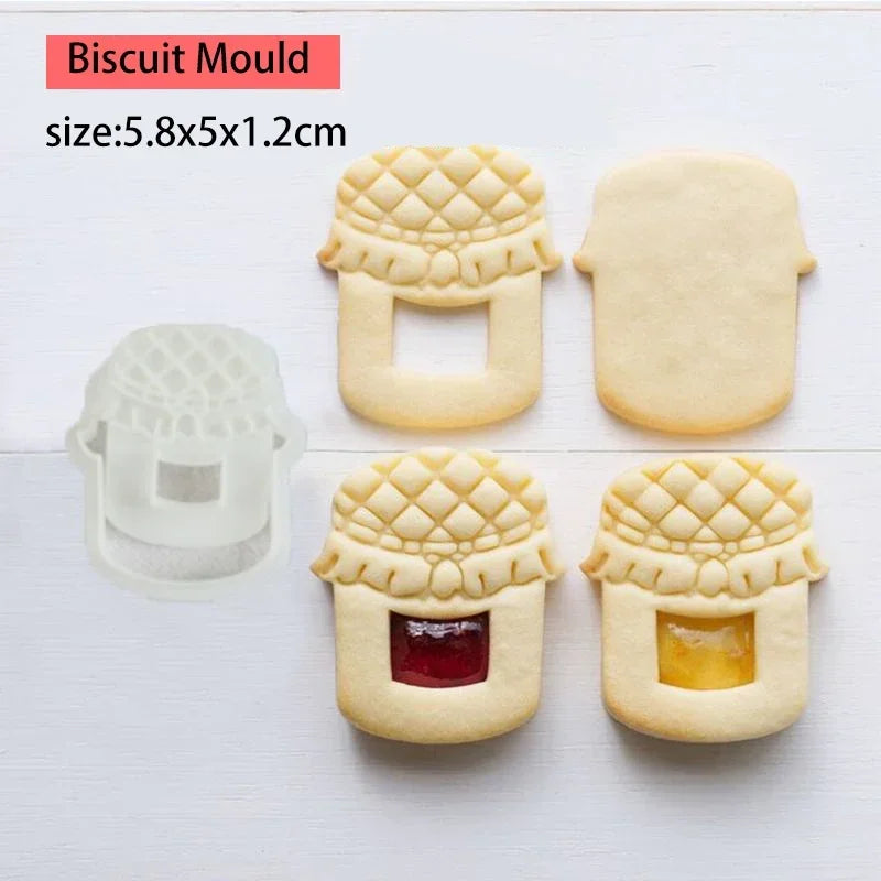 Emporte-pièce en plastique pour sandwich à la confiture, moule à strass 3D, timbre à strass de Noël pressable, décor de gâteau du Nouvel An, fournitures de cuisson