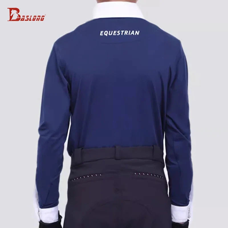 Baslong Kidsren's T-Shirt Top Long-Sleeved Sun Protection Breathable Knight Clothing for Boys and Girls Riding Competition Knight Clothing