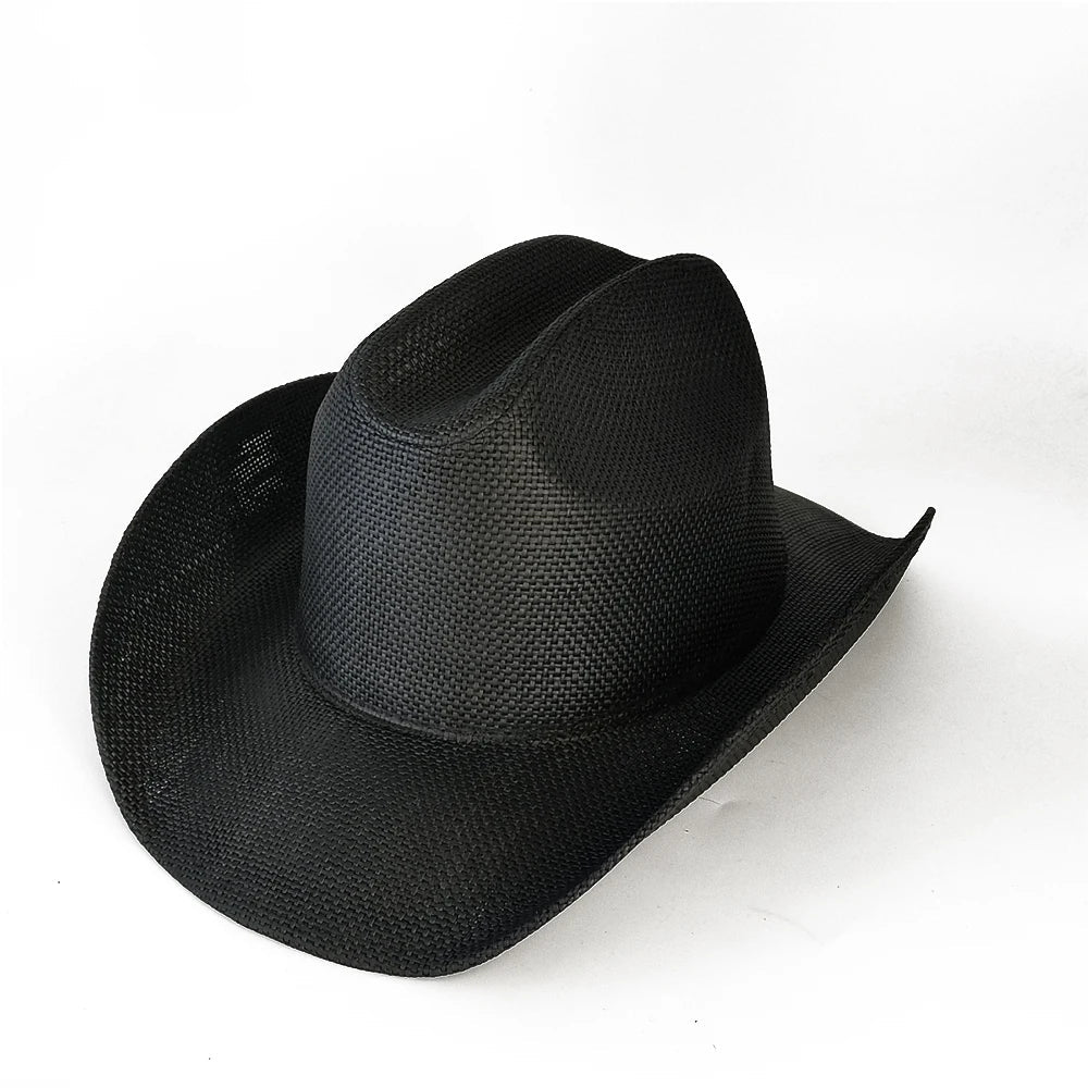 Nouveau chapeau de cowboy dégradé rétro Western pour hommes et femmes, chapeau de cowboy de scène de fête en plein air, chapeau de chevalier, sombrero de cowgirl vaquero