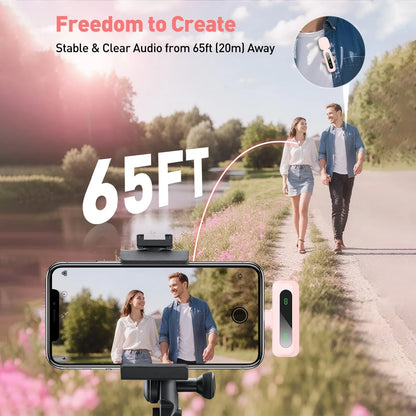 Microphone cravate sans fil pour iPhone, Android, PC : enregistrement audio-vidéo, suppression du bruit, micros cravates pour TikTok en direct, YouTube