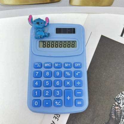 Stitchou Cartoon Calculator Kawaii Powered Math Tool 8-Digit Display Portable Children Office Student Learning Device 2025Hot Sale