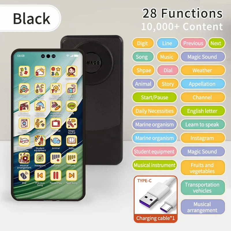 Toy Cell Phone Educational Toys Children Simulation Phone Toy Phone Mobile Early Educational Toy Learning Cellphone Model Toy