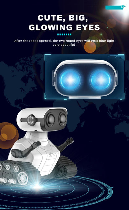 Ebo Robot jouets Robot RC Rechargeable pour enfants garçons et filles jouet télécommandé avec musique et yeux LED cadeau pour enfants