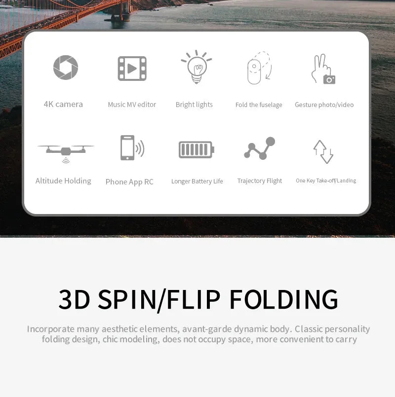 Drone FPV WiFi E88 Pro 2025 – Caméra simple/double 4K/1080P, HD grand angle, maintien d'altitude, jouet d'hélicoptère RC quadrirotor pliable