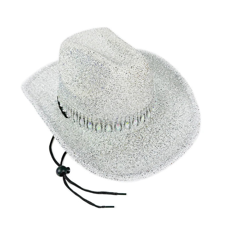Chapeau de cowgirl pour femme élégant avec strass, chapeau de soleil à large bord, casquette western pour fêtes et usage quotidien