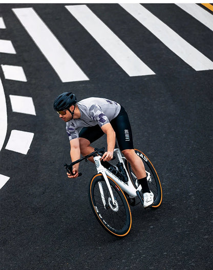Lameda vêtements de cyclisme été hommes à manches courtes séchage rapide respirant maillot de cyclisme Shorts de cyclisme ensemble de sangles pour hommes