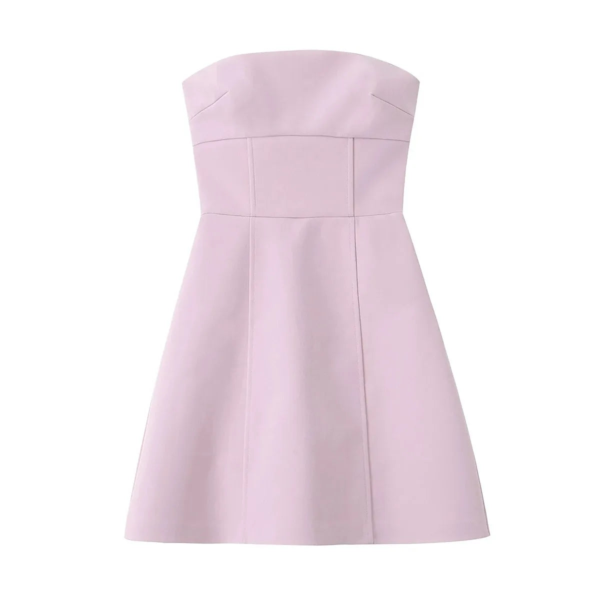 KONDALA Sexy Chic rose femmes robe sans bretelles nœud a-ligne Mini robe nouvelle mode 2025 automne Hotsweet robe de soirée