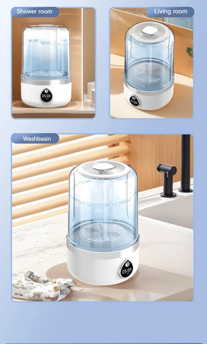 Mini Washing Machine Portable Rechargeable Fully Automatic Washing Machine for Underwear, Socks, and Small Laundry