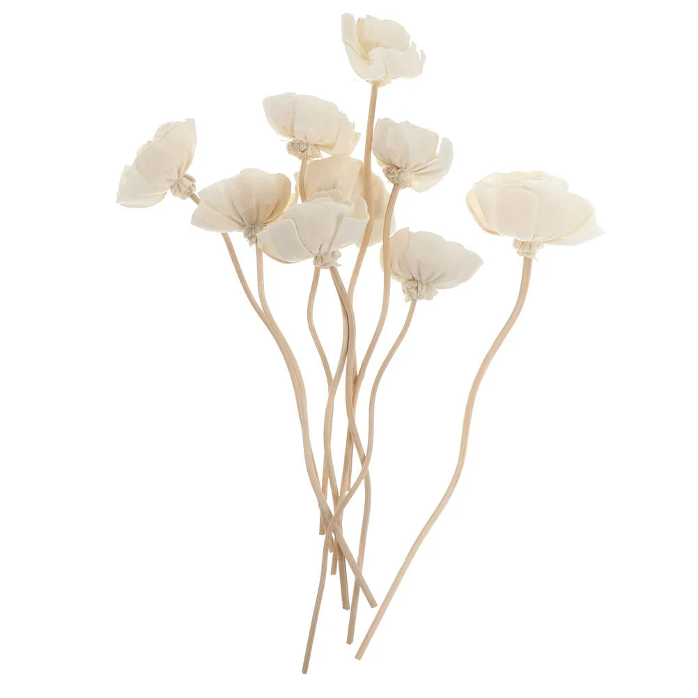9 Pcs Aromatherapy Rattan Flower Fragrance Sticks Replaceable Household Diffuser Decor Essential Oil Scentedsticks Home Car