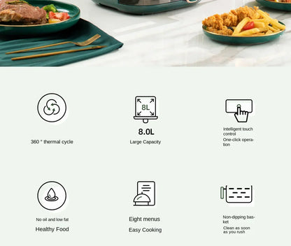 220V AUX Air Fryer and Oven Combo: Multifunctional, Fully Automatic, No Oil Technology, Easy-to-clean AB