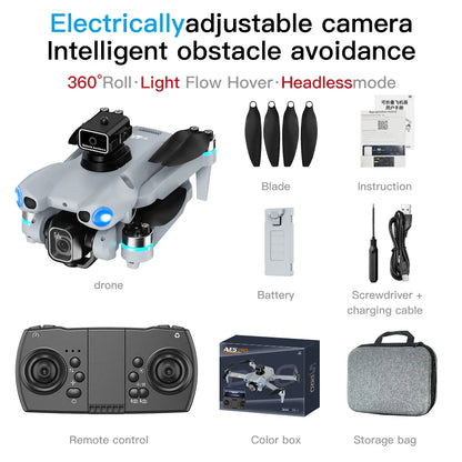 Nouveau Mini Drone caméra HD télécommande avec écran Intelligent évitement d'obstacles moteur sans brosse quadrirotor Dron jouets AE5Pro