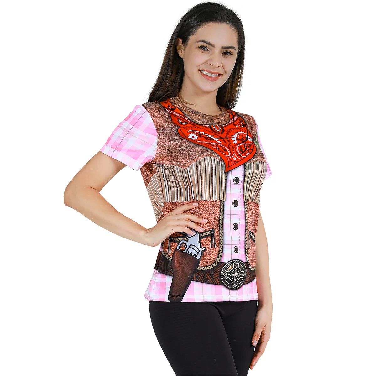 Femmes Cowgirl Western Rodeo chemise dame 3D imprimé faux Paisley Bandana graphique sauvage ouest thème fête pays Concert Simple t-shirt
