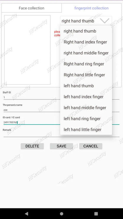 HFSecurity FR05 Lecteur de carte RFID et de reconnaissance faciale tout-en-un avec Wifi, système de contrôle d'accès de présence, lecteur de détection de visage