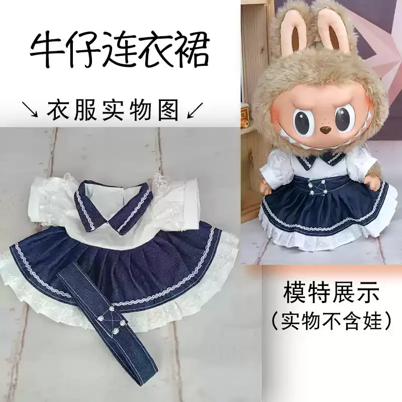 LABUBU Time To Chill TPR Vinyl Doll Clothes Changeable Outfit Set Dress Up Costume Replacement Collectible Toy Gift