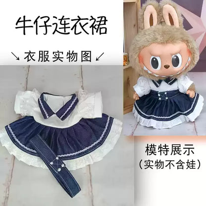 LABUBU Time To Chill TPR Vinyl Doll Clothes Changeable Outfit Set Dress Up Costume Replacement Collectible Toy Gift