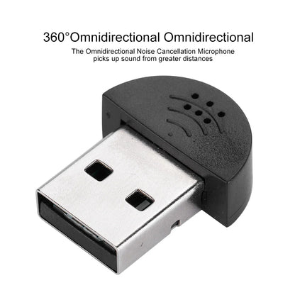Mini microphone portable USB, microphone vocal de studio, adaptateur audio statique pour ordinateur PC