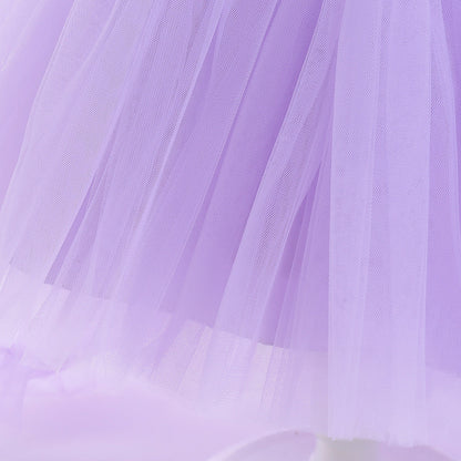 Formal evening gowns for children, elegant evening dresses for girls, with train, detachable princess dress