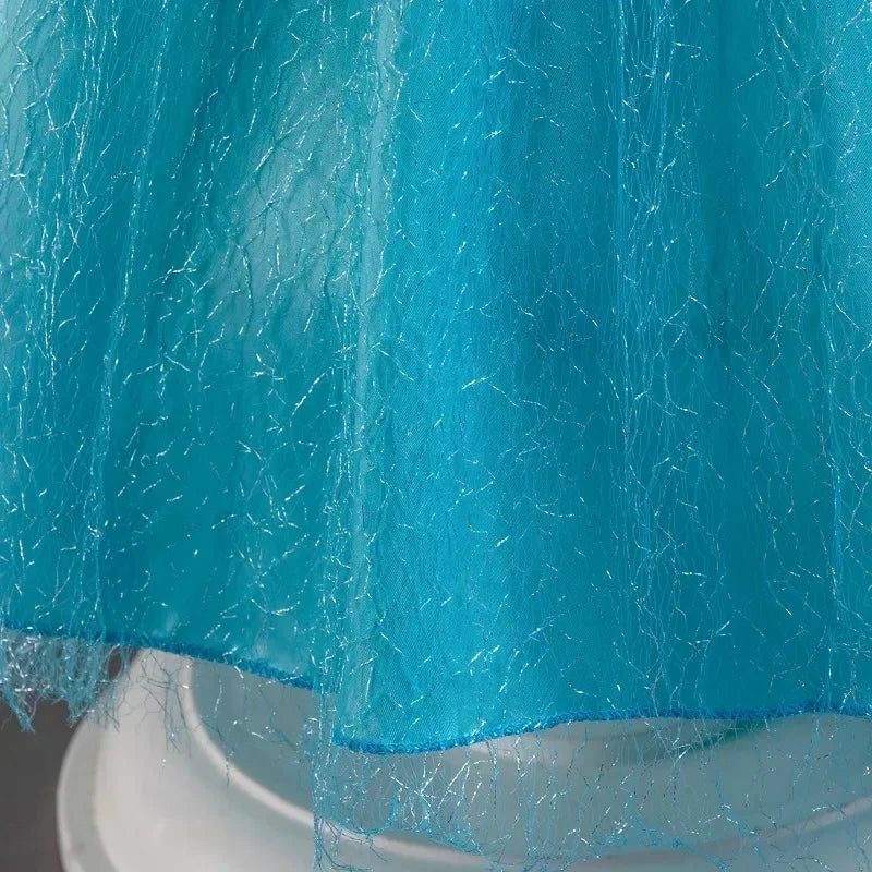 Robe Elsa pour filles de 3 à 10 ans, robe de princesse Elsa pour anniversaire, carnaval, Pâques, Halloween, fête, cosplay, costume pour filles