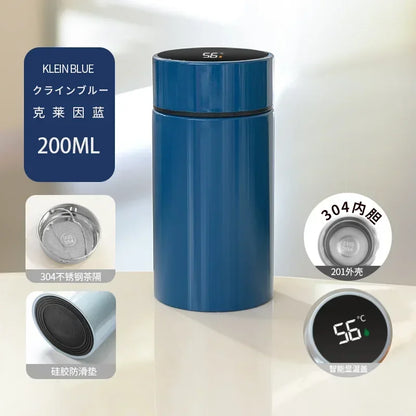 Bouteille d'eau thermos intelligente 200ML avec affichage de température, bouteille isotherme en acier inoxydable avec filtre, tasse à thé