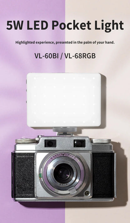 Mini lumière de remplissage LED RVB, poche droite, photographie vidéo, éclairage de poche, clip Vlog en direct pour téléphone, iPhone, iPad, ordinateur portable, appareil photo