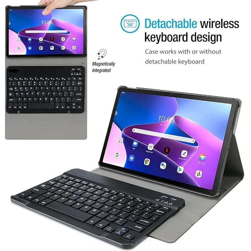 For New Redmi pad 2 11 inch 2025 Case with Keyboard,Detachable Wireless Keyboard+Tablet Cover Redmi pad 2 11" 2025 Funda