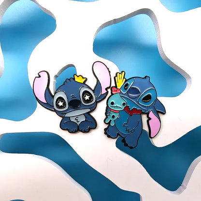 Broches Épingles en émail Dessin Animé Stitch à la Mode, Badges de Dessin Animé pour Sac à Dos, Accessoires de Bijoux Décoratifs, Cadeaux